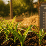 quand semer le mais jeunes plants alignés