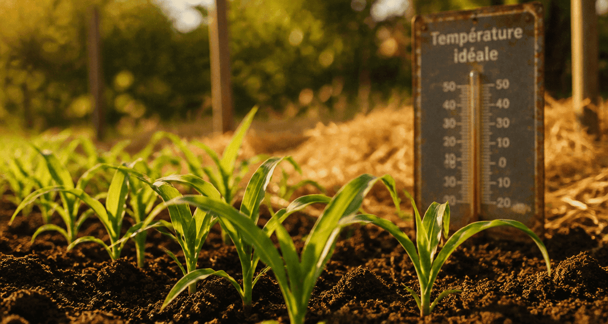 quand semer le mais jeunes plants alignés