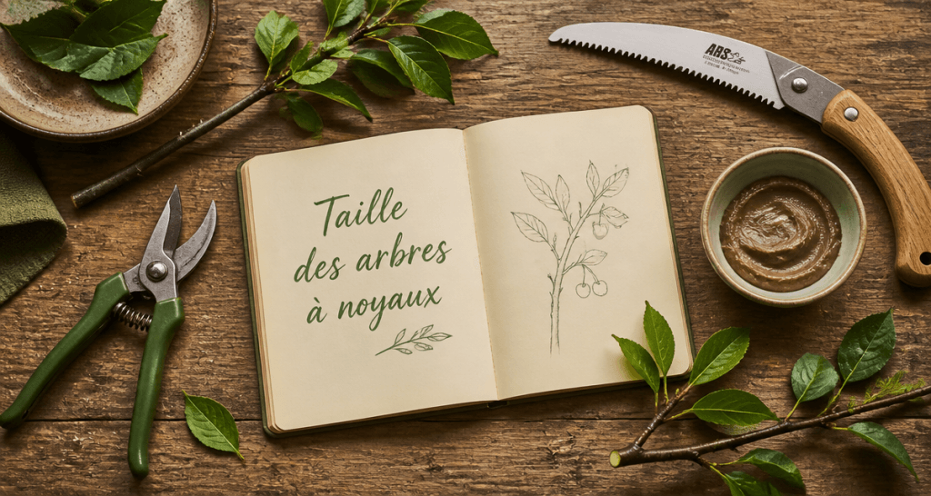 quand tailler les arbres fruitiers à noyaux outils et rameau taillé