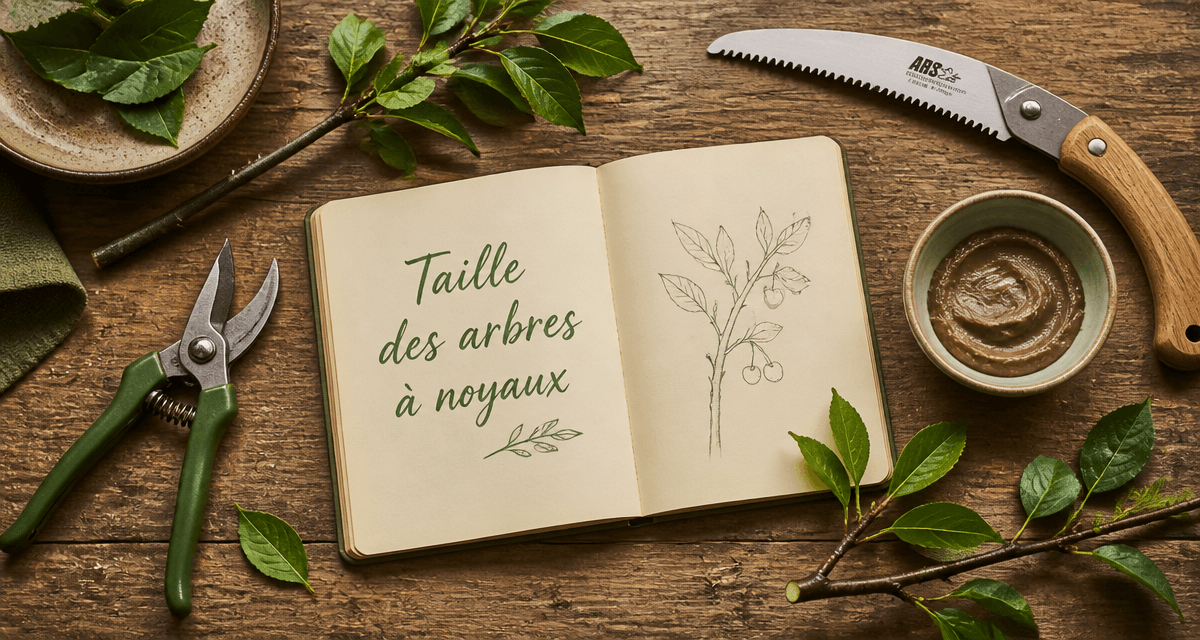 quand tailler les arbres fruitiers à noyaux outils et rameau taillé