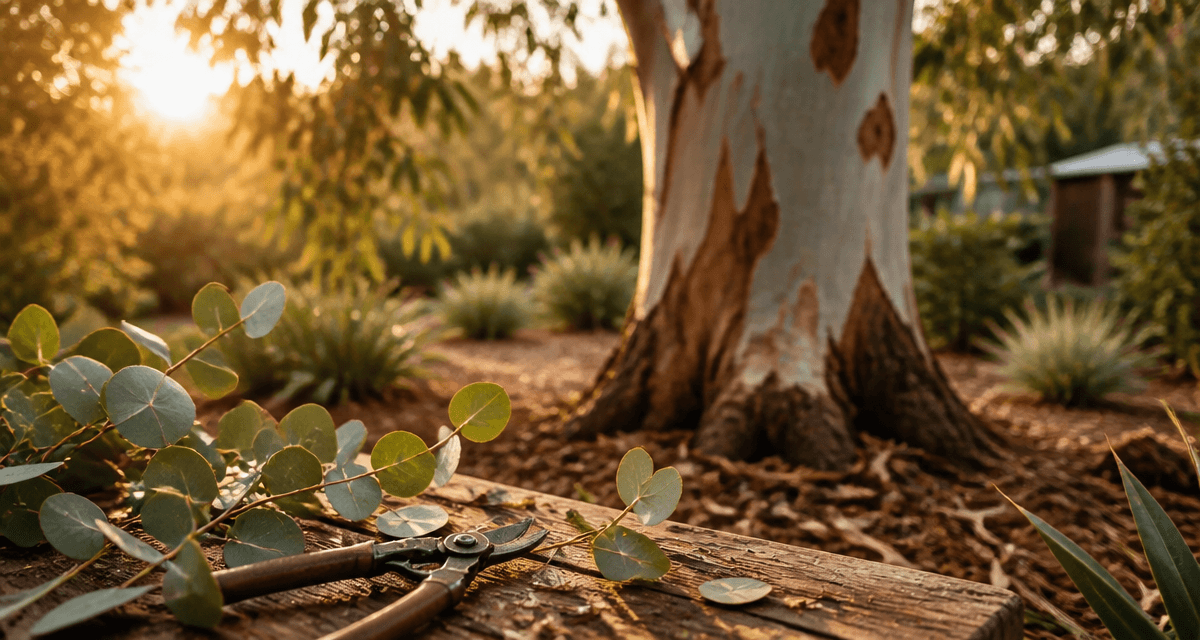 quand tailler un eucalyptus avec sécateur et branches coupées