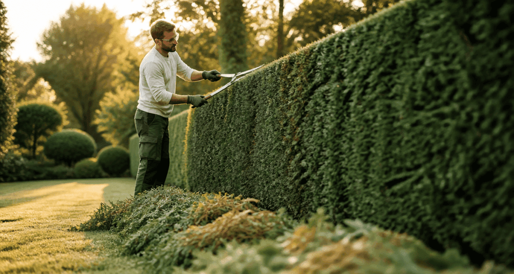 Quand tailler une haie de thuyas jardinier cisailles