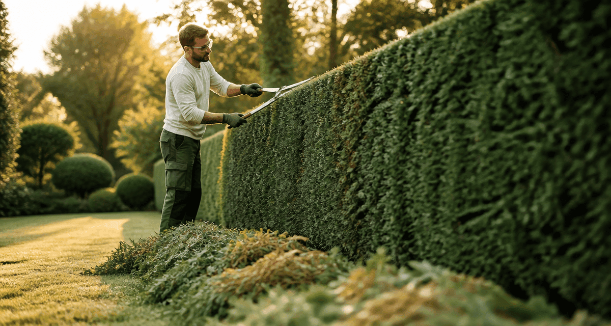 Quand tailler une haie de thuyas jardinier cisailles