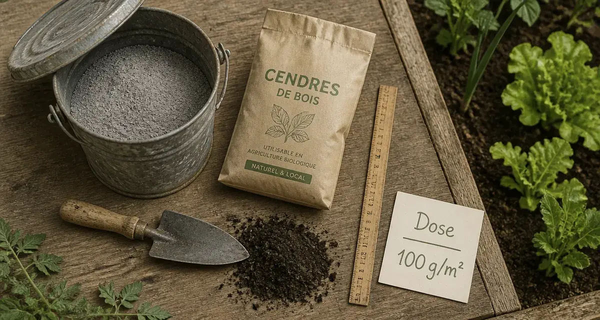 Cendres jardin : dose 100 g/m² pour plantes