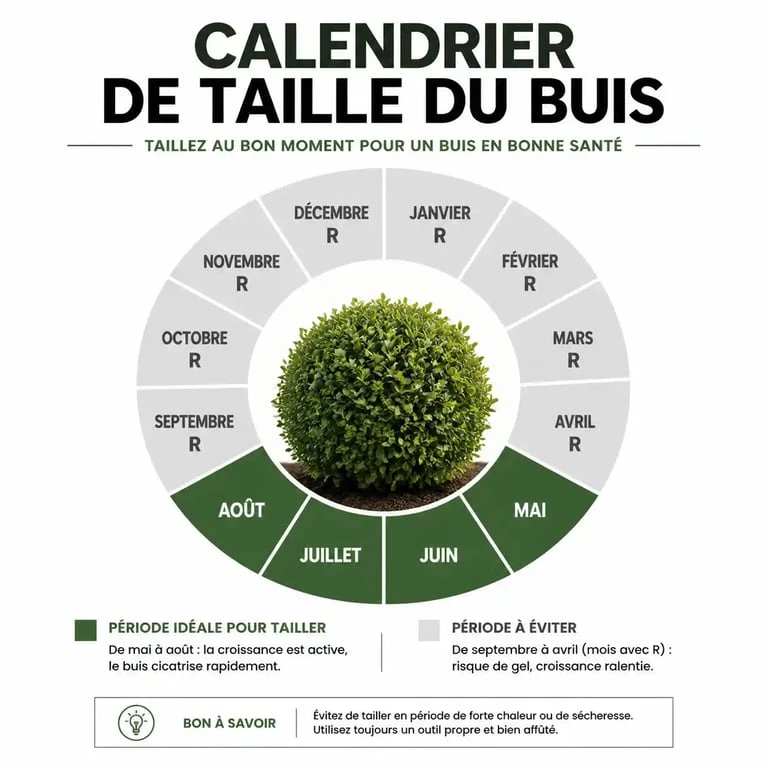 Calendrier de taille du buis : quand tailler les buis pour une croissance optimale