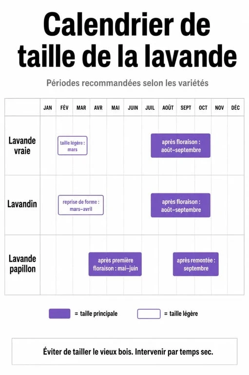 Calendrier de taille de la lavande par variété pour un jardin sain et fleuri