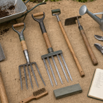 Outils de jardinage : liste avec photos des indispensables (bêche, grelinette, serfouette, sécateur)