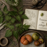 punaise de jardin sur table de jardinage