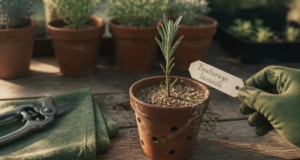 Quand bouturer la lavande : bouture en pot