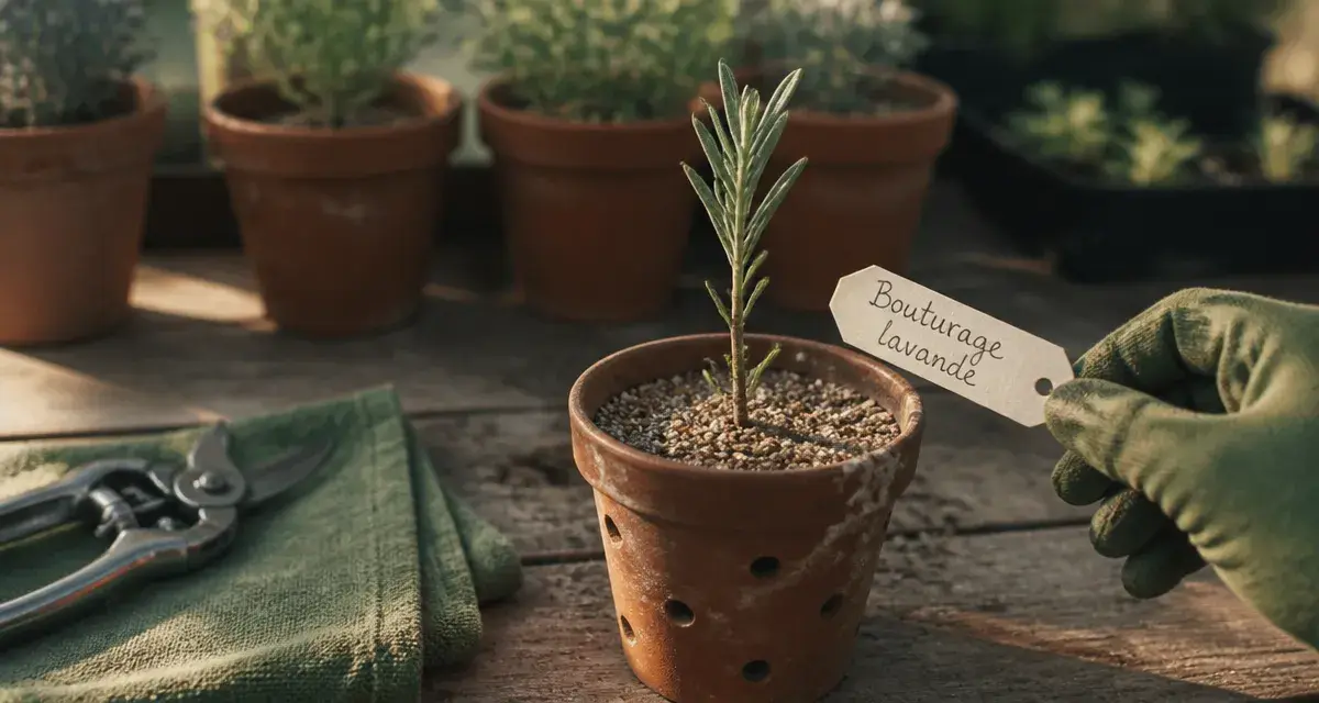 Quand bouturer la lavande : bouture en pot