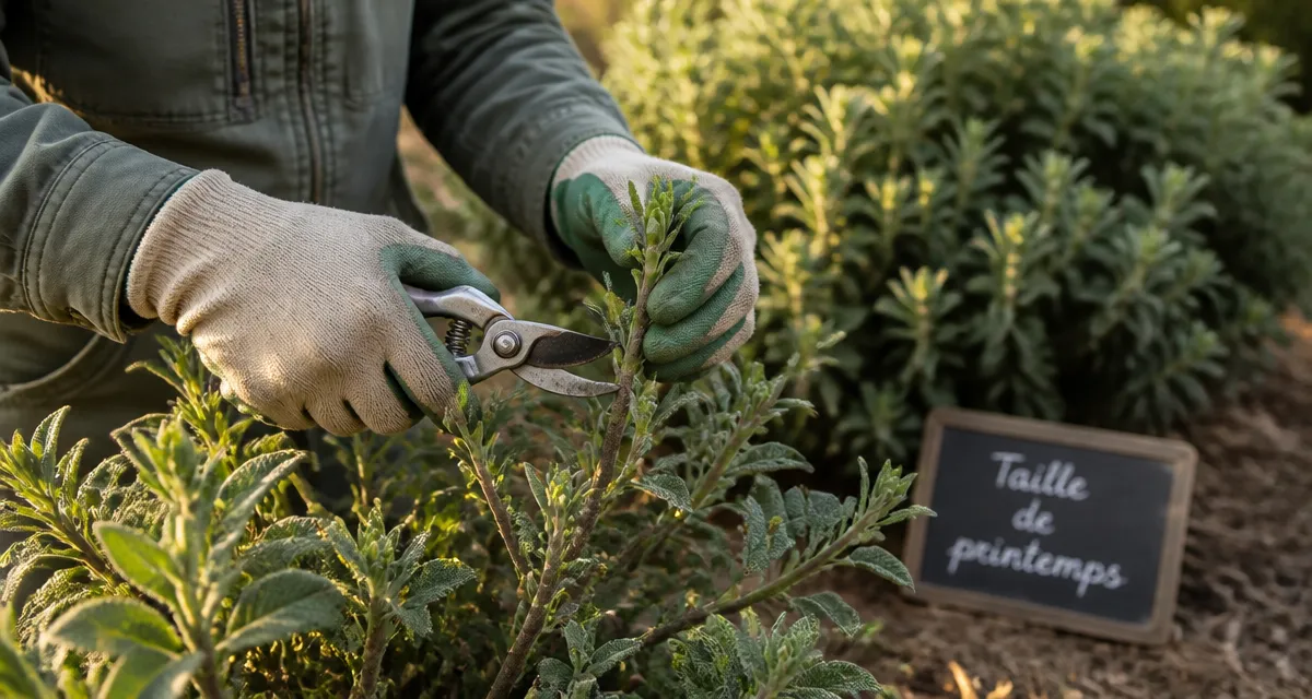 Quand tailler les sauges : jardinier taille de printemps sur sauge