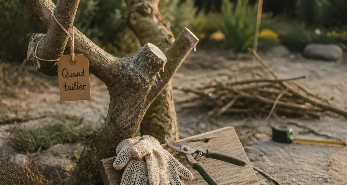 Quand tailler un figuier : sécateur et branches taillées