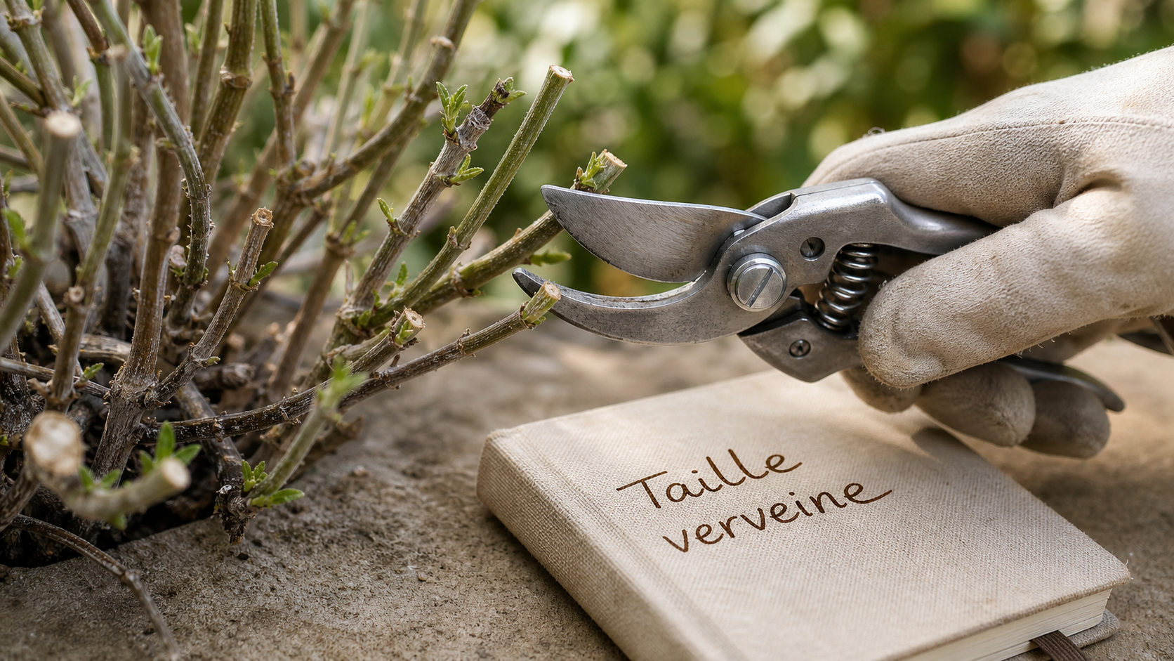 Quand tailler la verveine : coupe au sécateur sur verveine citronnelle