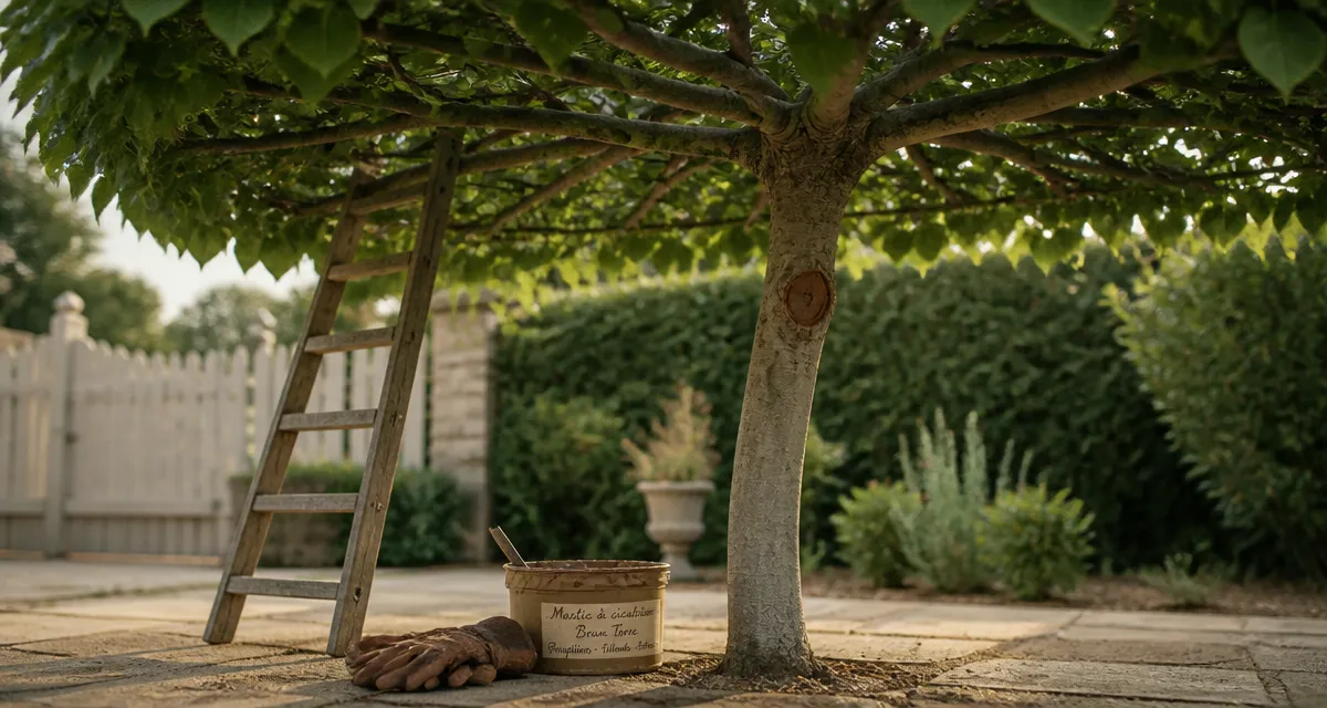 Tailler un tilleul en parasol : tilleul taillé en ombrage, branches horizontales