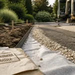 Allée en gravier : géotextile et stabilisateurs pour la pose
