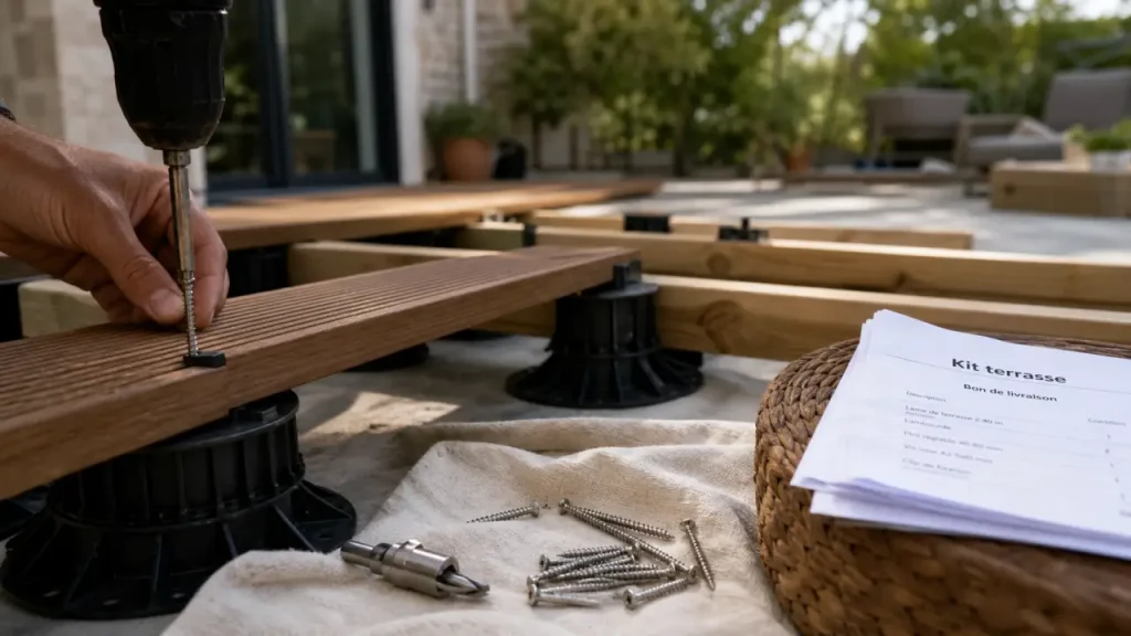 Kit terrasse : bois, composite ou bambou, le bon choix selon la surface