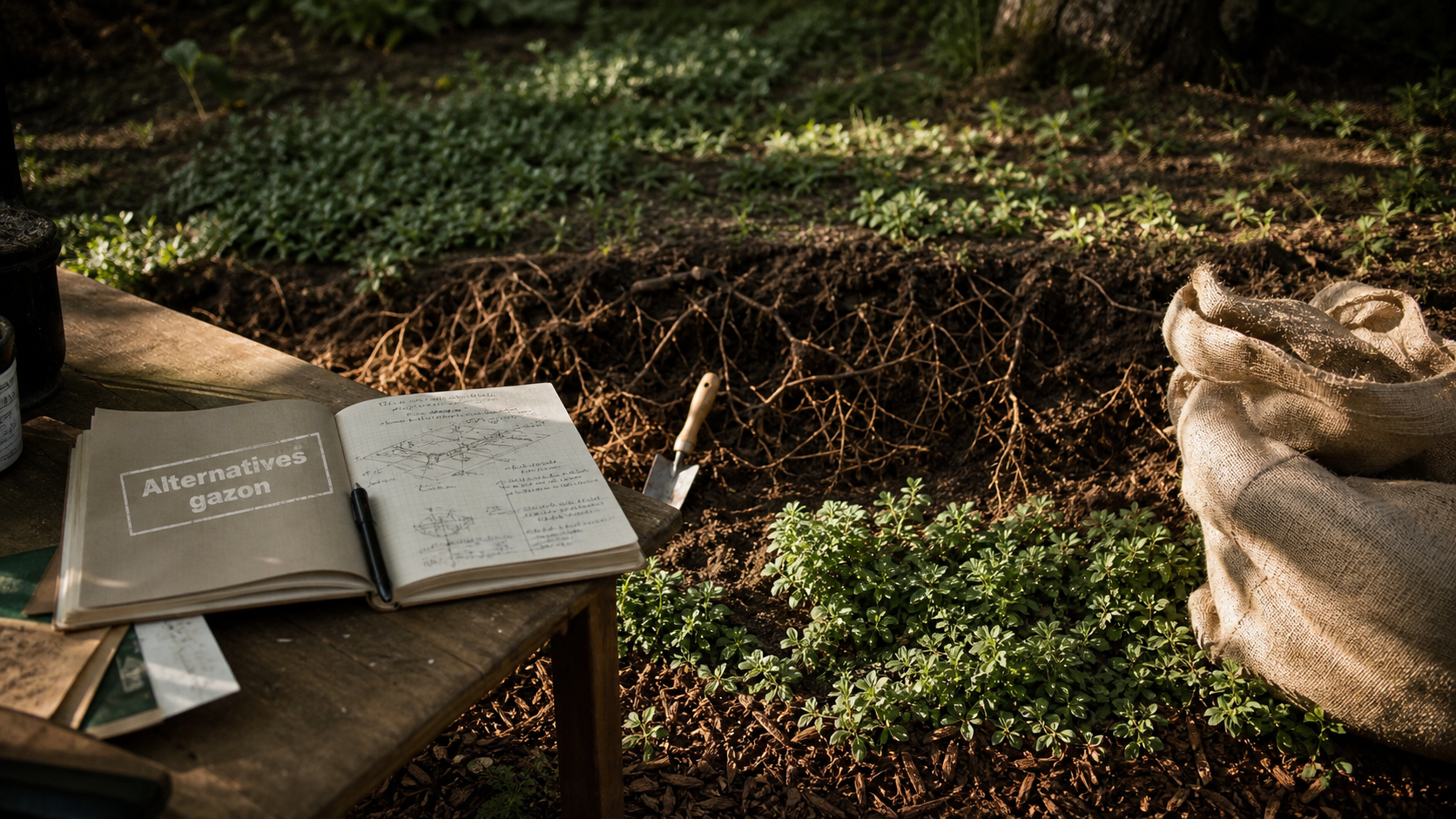 Par quoi remplacer le gazon : jardin durable sans tonte, paillis et couvre-sol