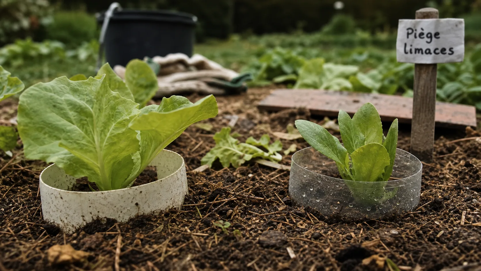 Protéger son potager des limaces : anneaux anti-limaces et piège au potager