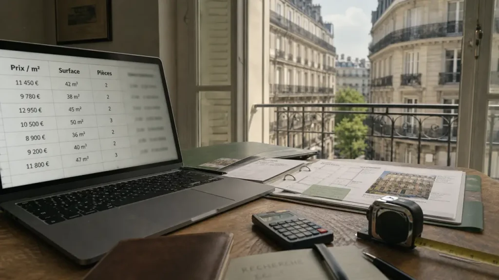 Appartement en vente à Paris : prix au m², filtres utiles et repères pour choisir