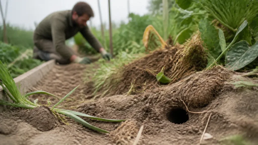 Queue courte, coulées et racines rongées : reconnaître un campagnol au jardin
