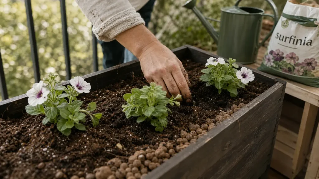 Combien de surfinias dans une jardinière de 60 cm ? 2, 3 ou 4 plants selon l’effet recherché