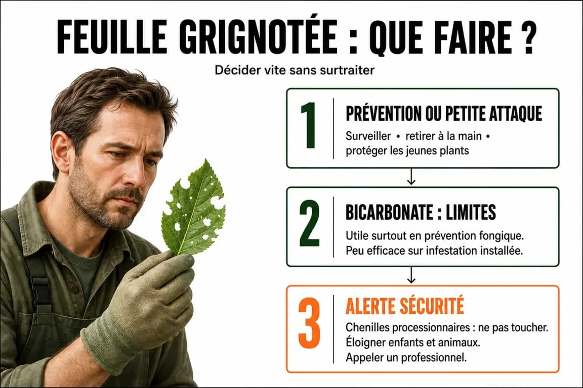 Bicarbonate pour tuer chenilles : schéma éditorial sur l’usage, les limites et la sécurité