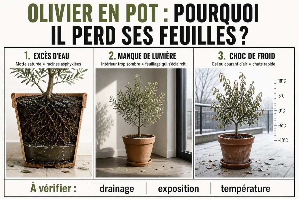 Olivier qui perd ses feuilles : causes principales et actions prioritaires