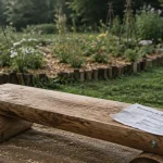 Banc en rondins de bois : que faire avec des rondins de bois dans le jardin ?