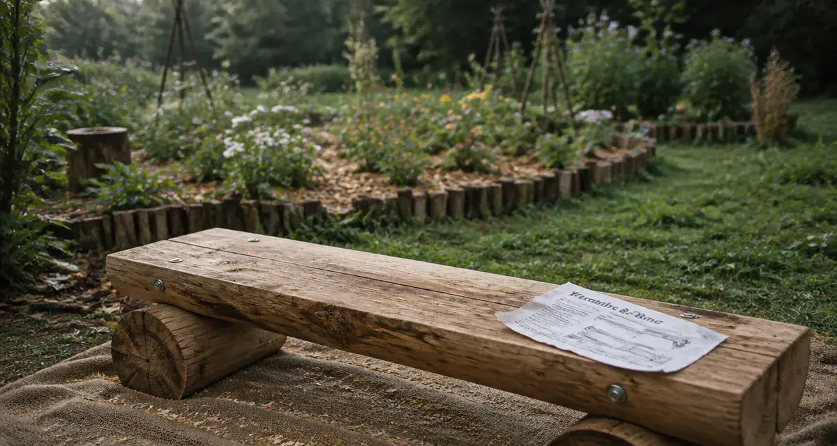 Banc en rondins de bois : que faire avec des rondins de bois dans le jardin ?