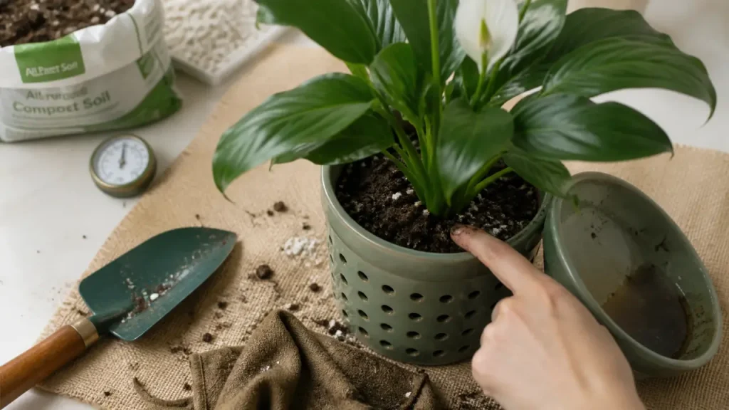 Spathiphyllum trop arrosé : 3 signes pour éviter la pourriture des racines