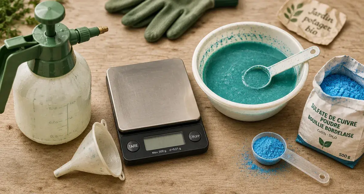 Dosage bouillie bordelaise pour 1 litre : mesure de la dose pour protéger sans brûler le feuillage