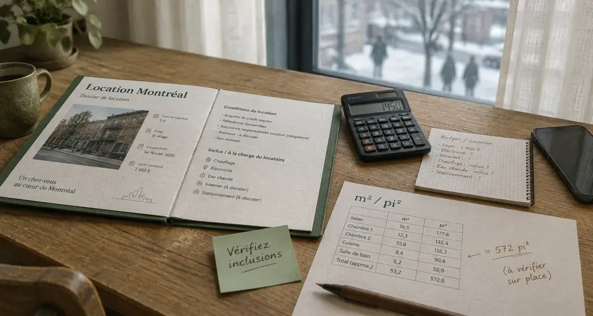 Location appartement Montréal : vérifier budget et inclusions de loyer