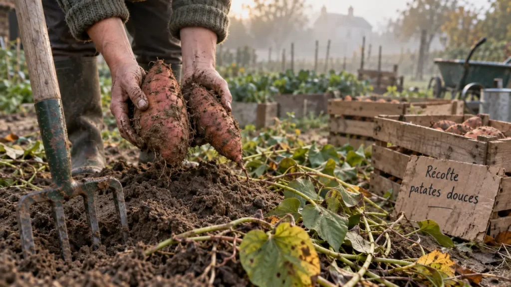 Quand récolter les patates douces : saison, signes et risque de gel