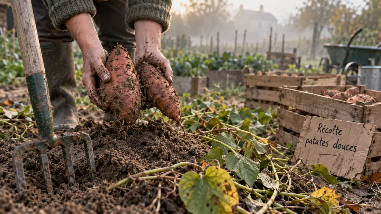 Quand récolter les patates douces : patates douces juste récoltées